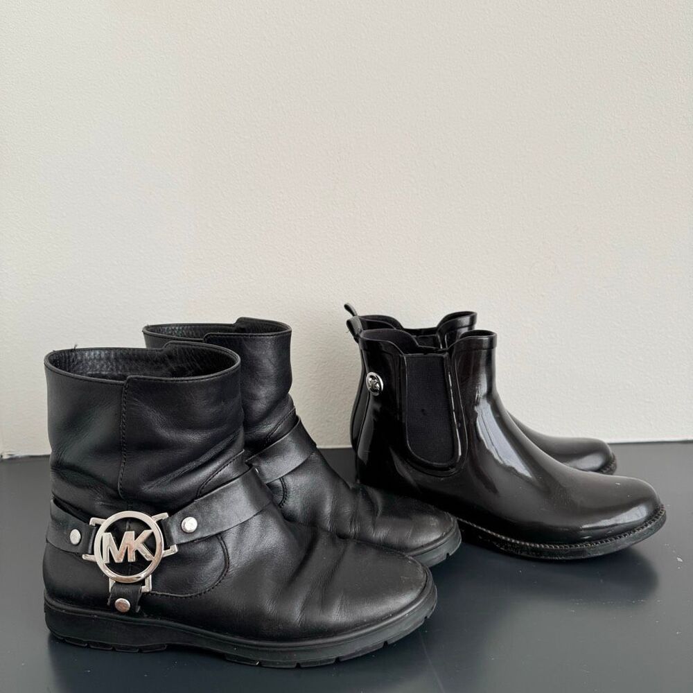 Michael Kors Lot Bundle Black Casual No Heel Rain Boots Size 6 Women’s
